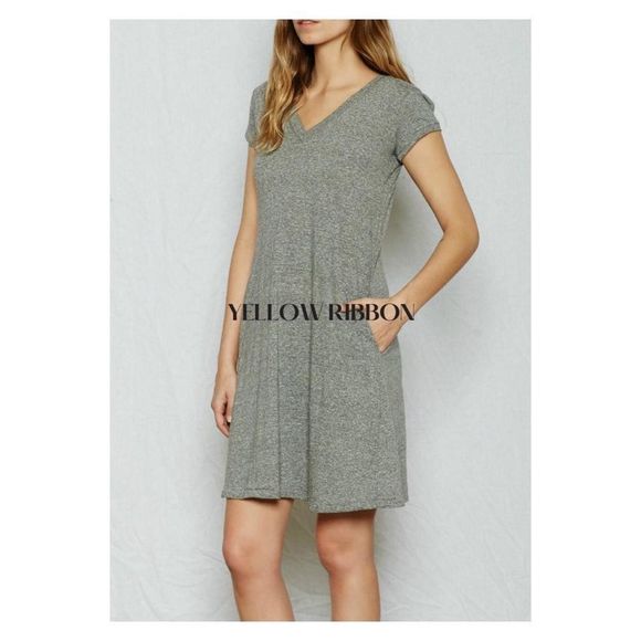 🆕 Current/Elliot V-Neck Trapeze Dress - Picture 2 of 3